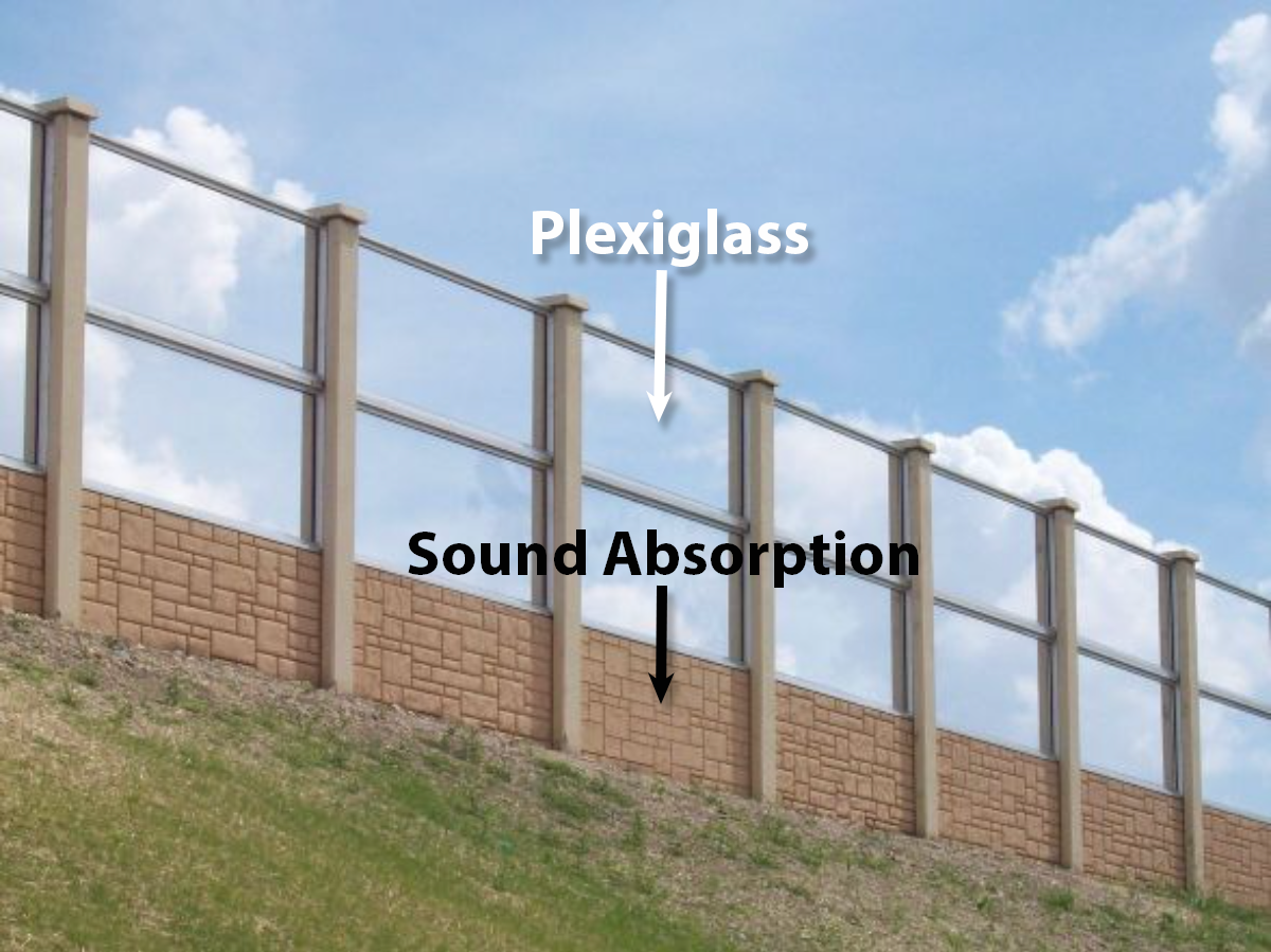 Acrylic Sound Barrier Hillside