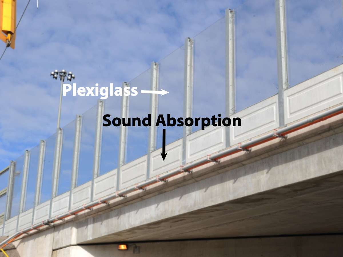 Acrylic Sound Barrier Overpass